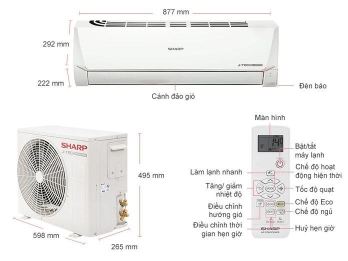 Máy lạnh Sharp 2Hp nội địa