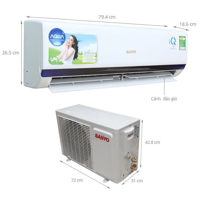 Máy lạnh cũ Sanyo 2Hp