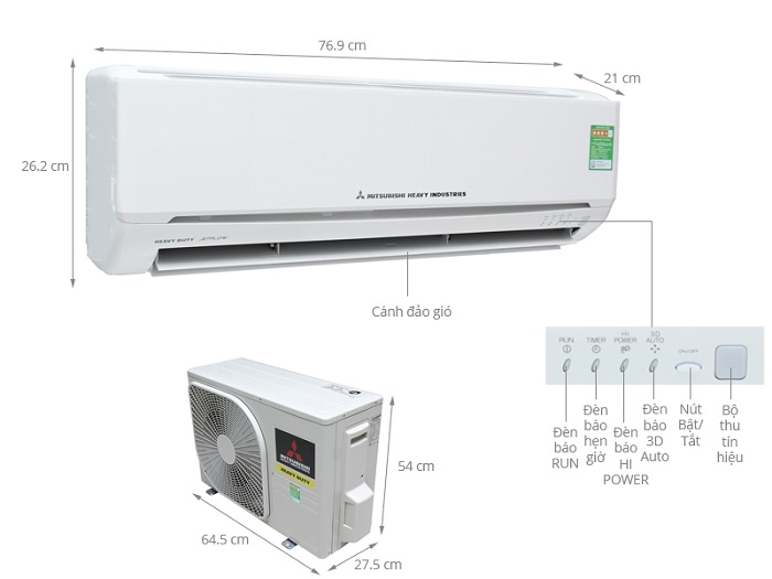 Máy lạnh cũ Mitsubishi 2.5Hp hàng thùng