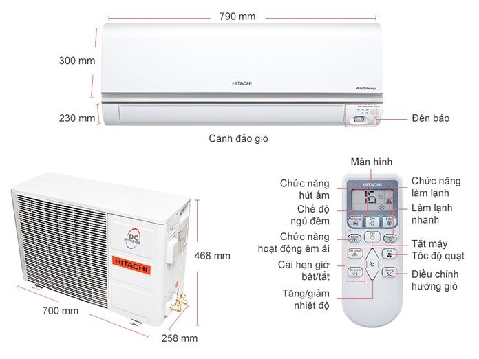 Máy lạnh cũ Hitachi 1HP Inverter